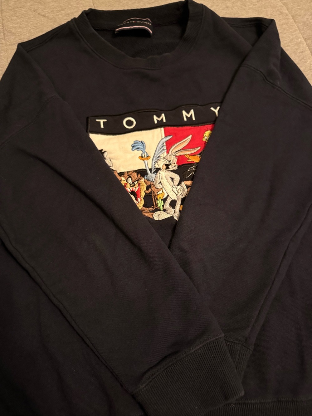 Tommy Hilfiger  Navy Looney Tunes Graphic Sweatshirt - Picture 3 of 3